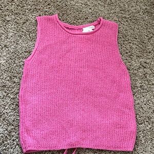 Blu Pepper Pink Knit Tank Top